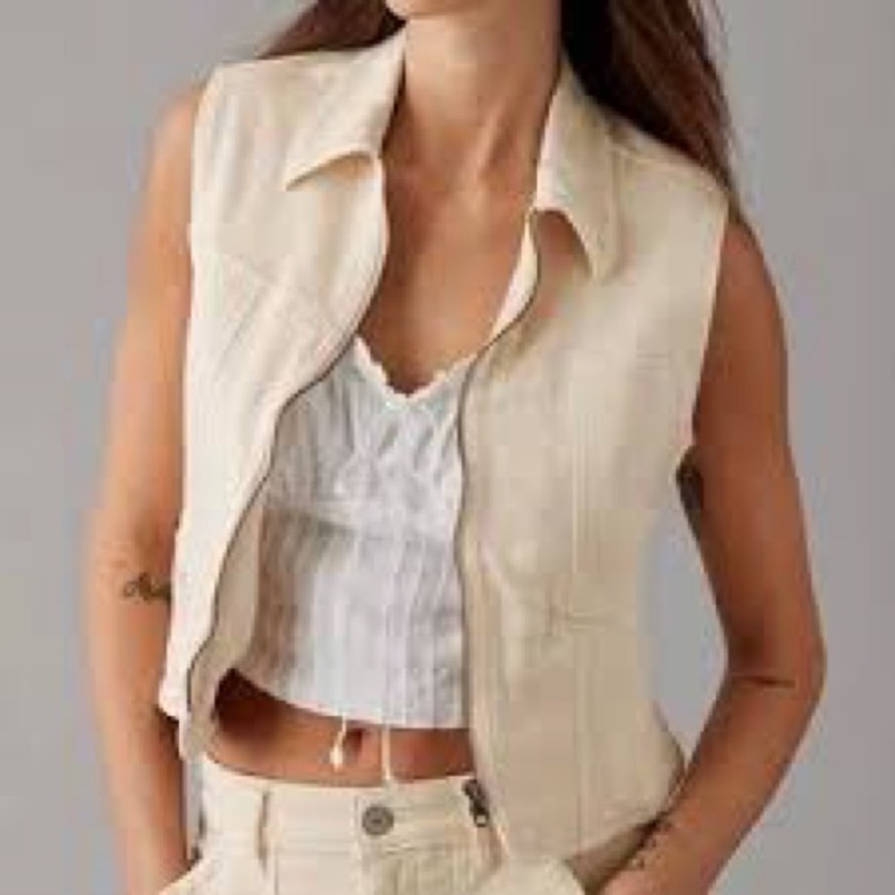 American Eagle Women's Utility Denim Vest